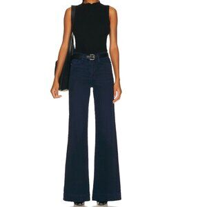 NWT- FRAME Le Palazzo high rise, Size 30, wide hem, wide leg, denim, color Fiona